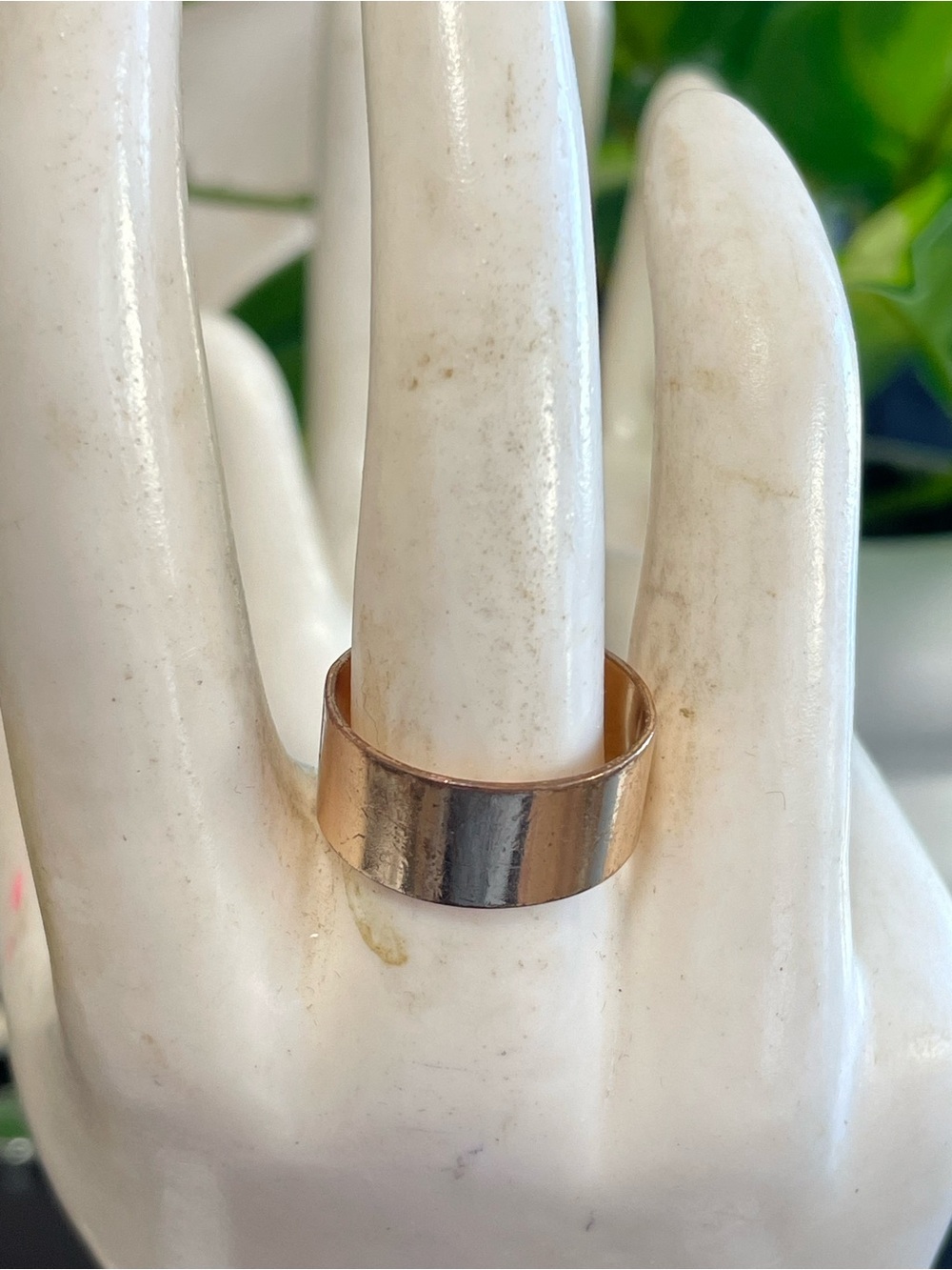 Minimalist Wide Rose Gold Band Ring
